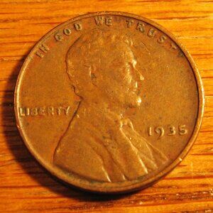 1935 P WHEAT PENNY